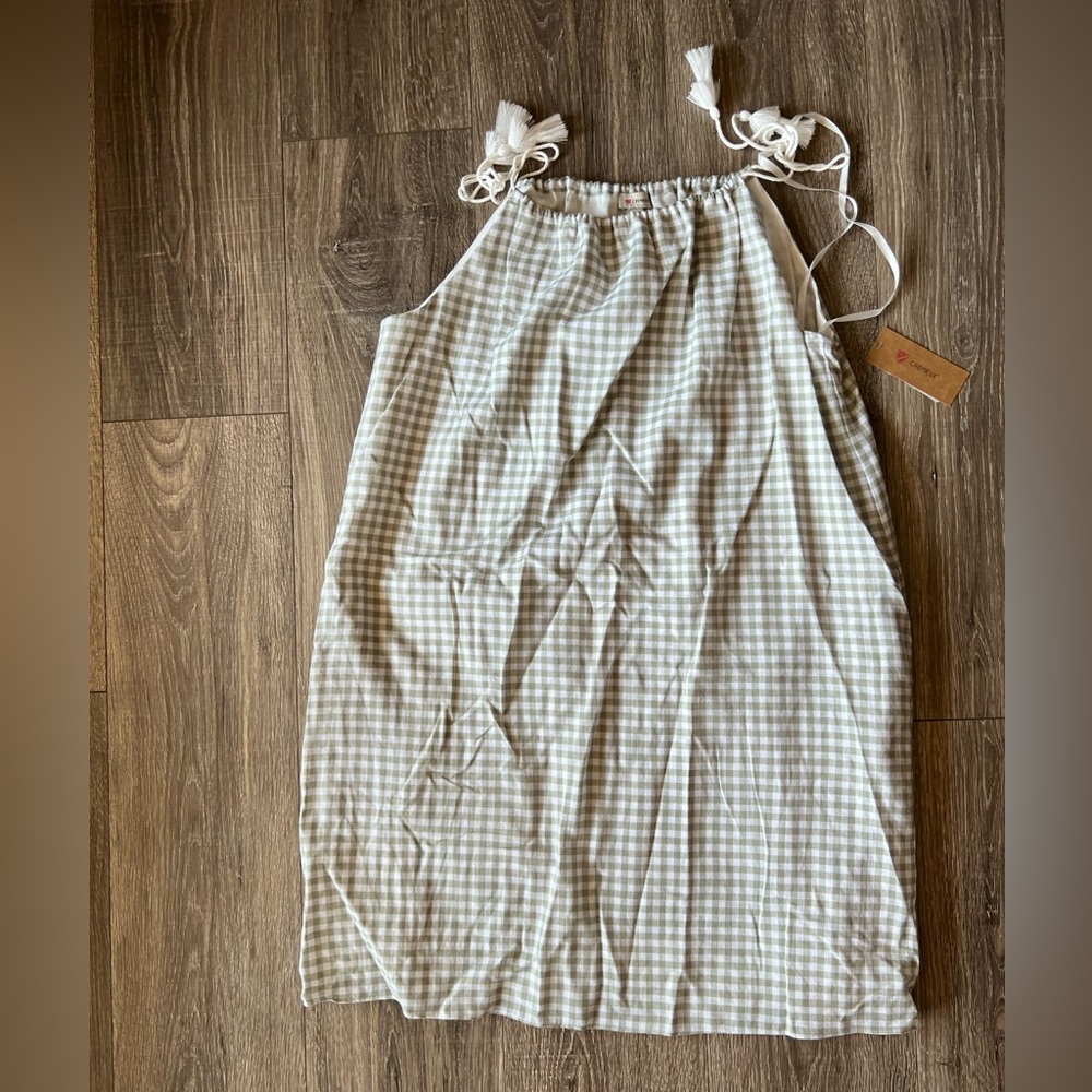 Cremieux gingham dress medium nwt